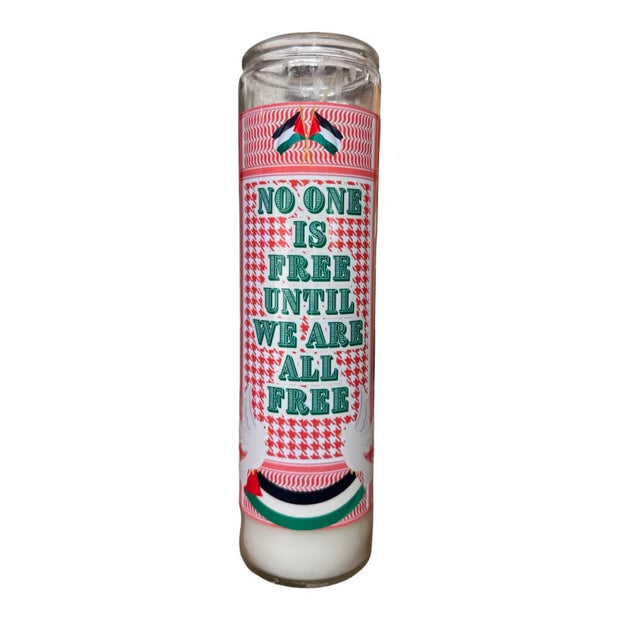 No One Is Free Until We Are All Free Prayer Saint Candle