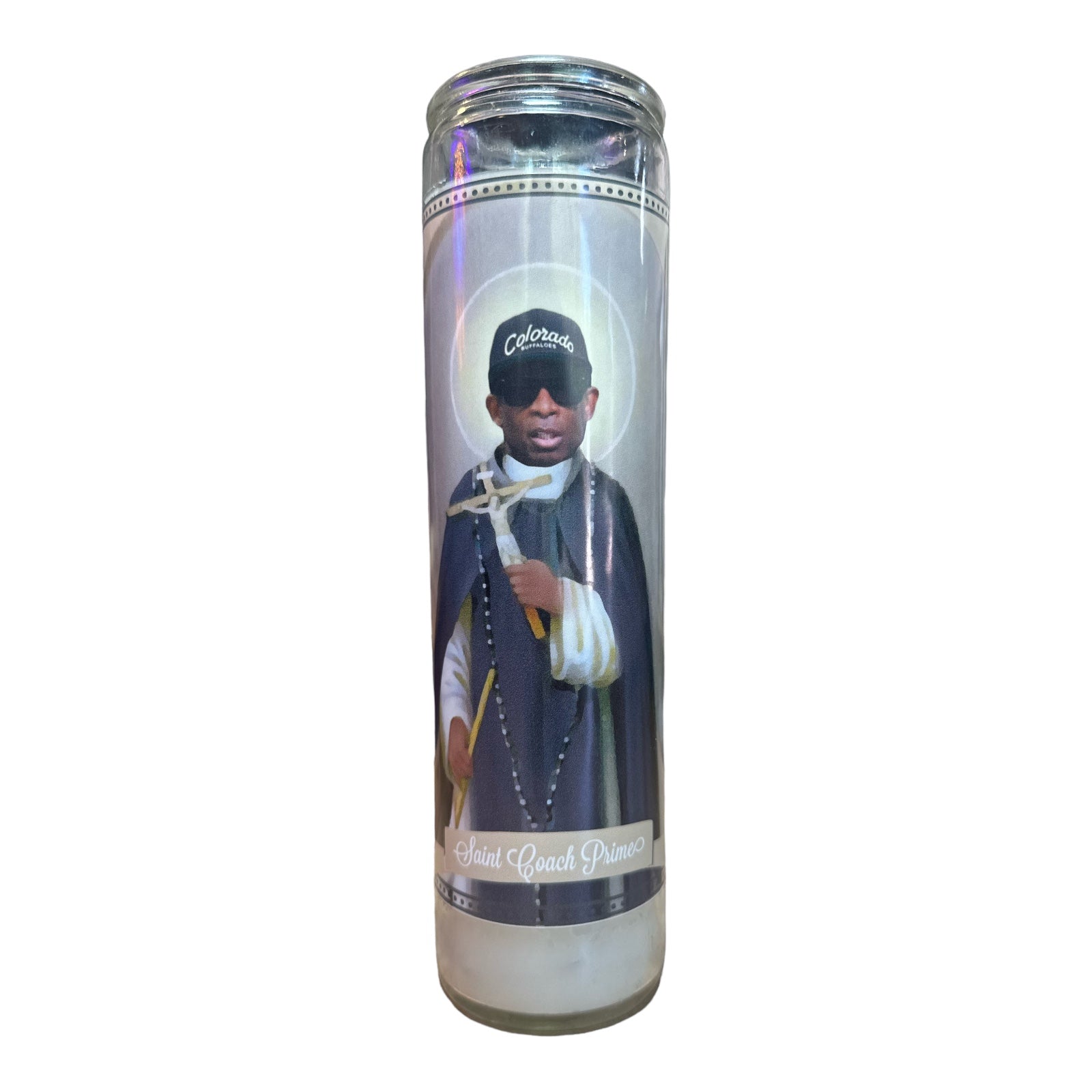 Coach Prime Deion Sanders Devotional Prayer Saint Candle