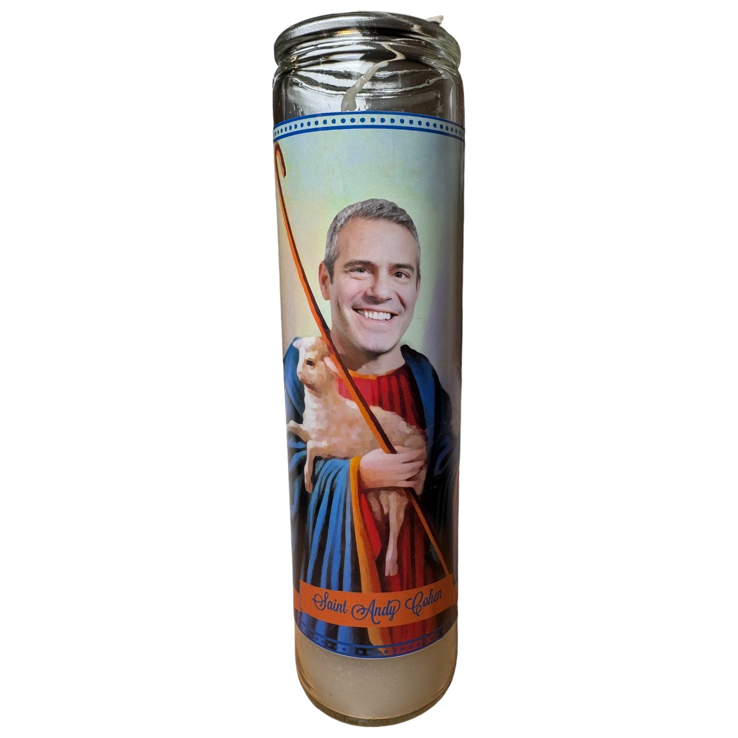 Andy Cohen Devotional Prayer Saint Candle