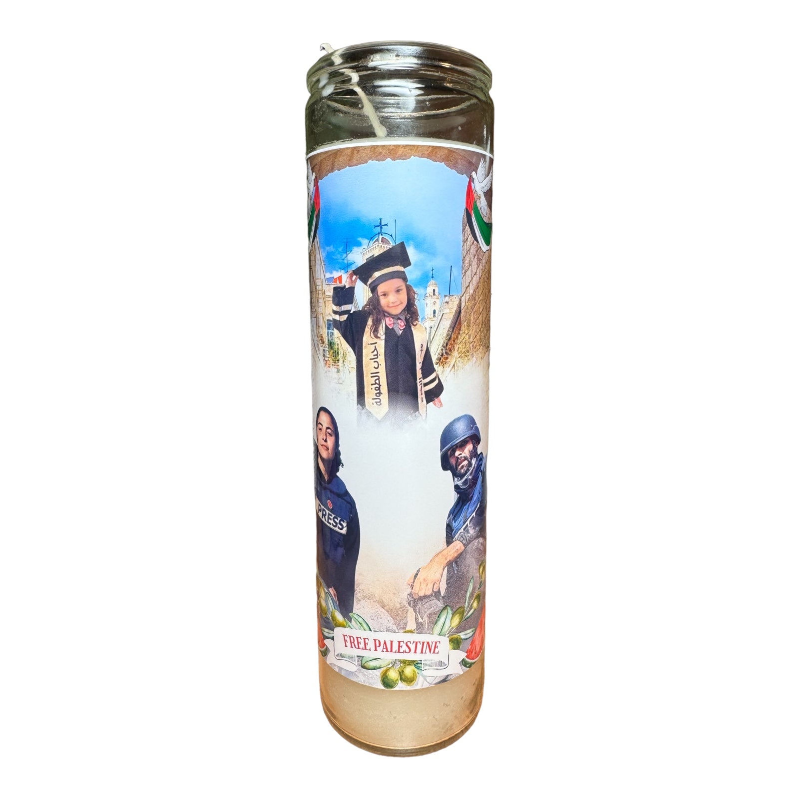 Free Palestine Prayer Altar Candle