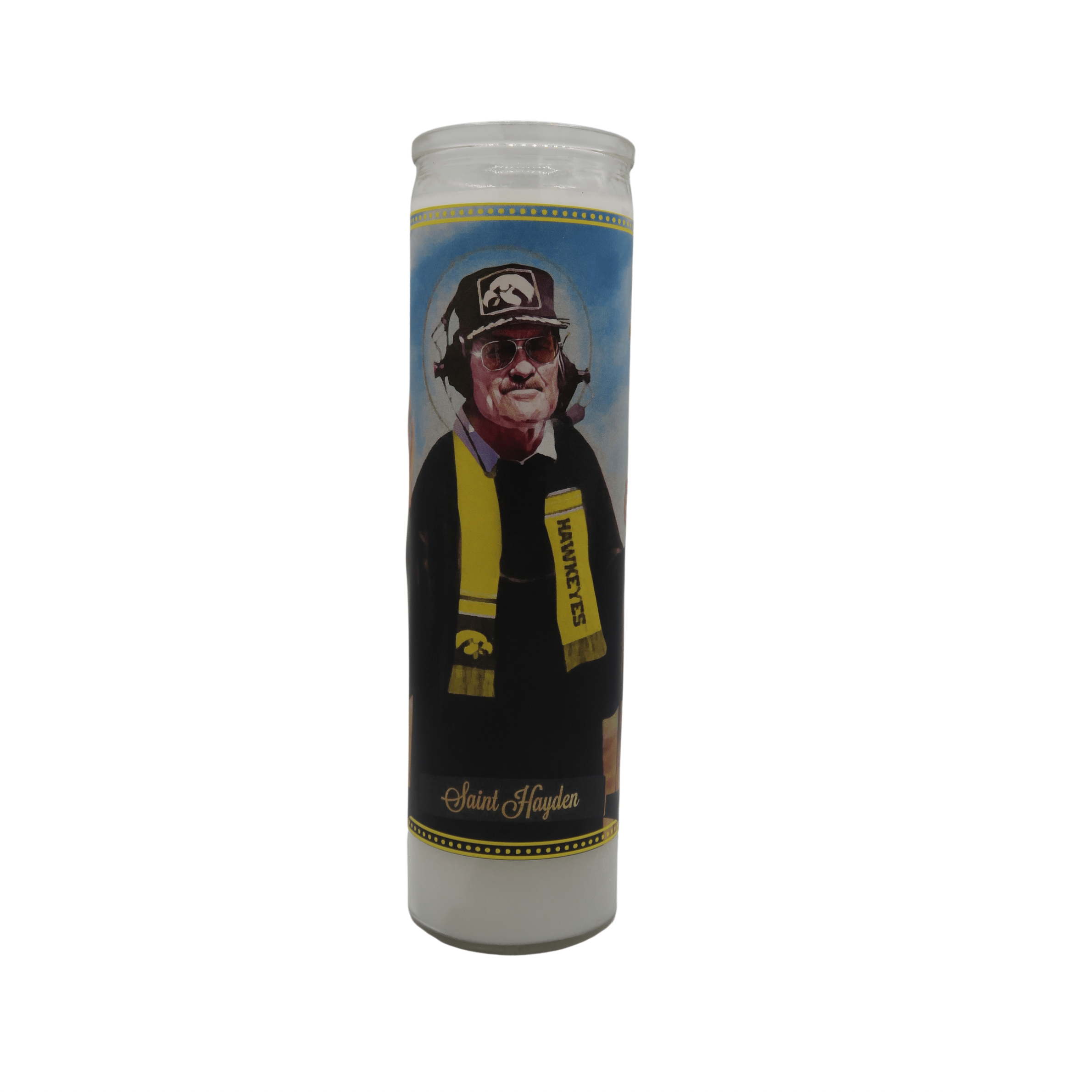 Choice of Big 10 Coach Devotional Prayer Saint Candle Candle: Michigan State, Iowa, Ohio State, Michigan (Big Ten)