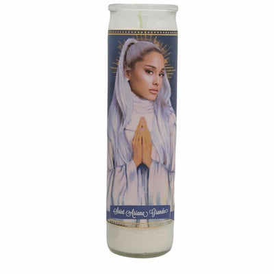 Ariana Grande Devotional Prayer Saint Candle - Mose Mary and Me