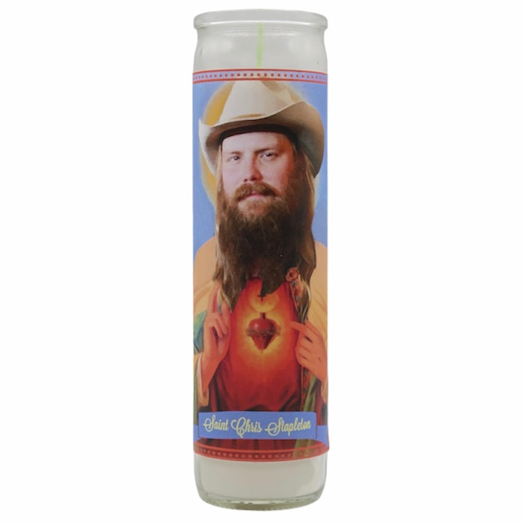 Chris Stapleton Devotional Prayer Saint Candle - Mose Mary and Me