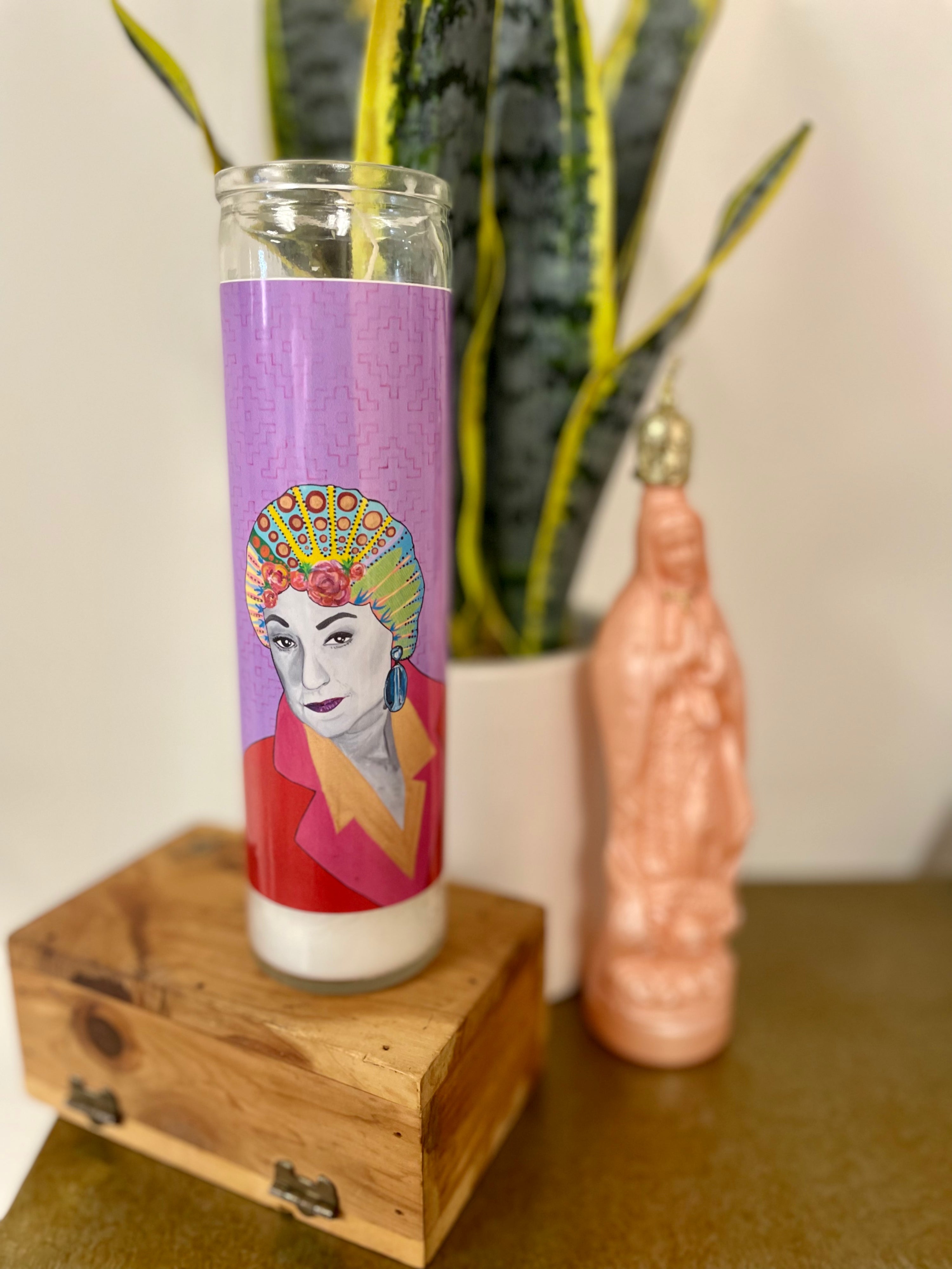 Chelsea Merrill Bea Arthur "Dorothy" Devotional Prayer Saint Candle - Mose Mary and Me