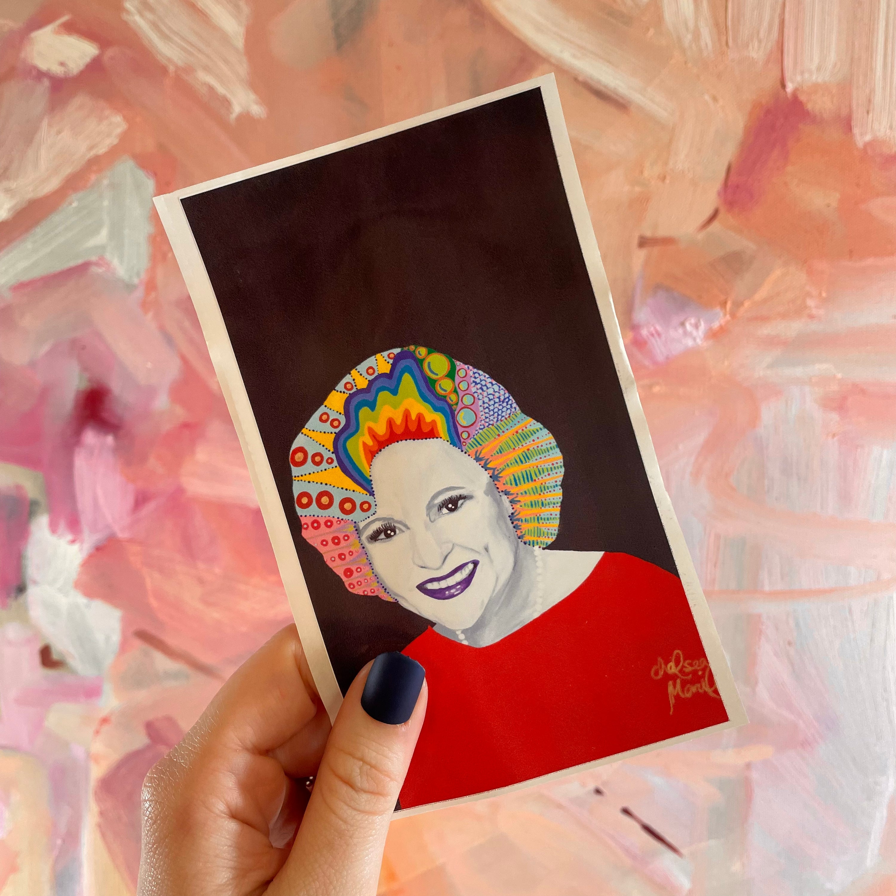 Chelsea Merrill Betty White "Rose" Devotional Prayer Saint Candle - Mose Mary and Me