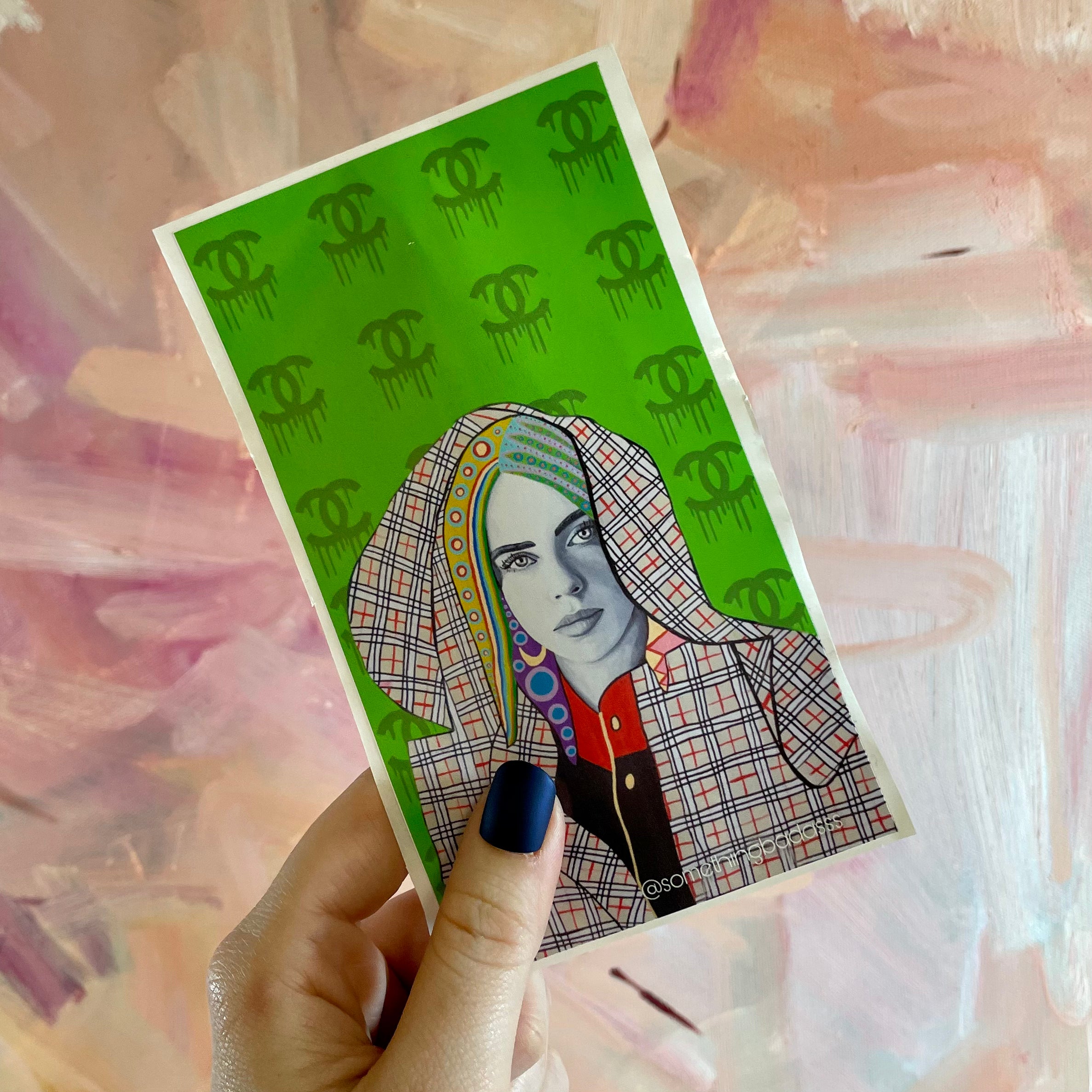 Chelsea Merrill Billie Eilish Devotional Prayer Saint Candle - Mose Mary and Me