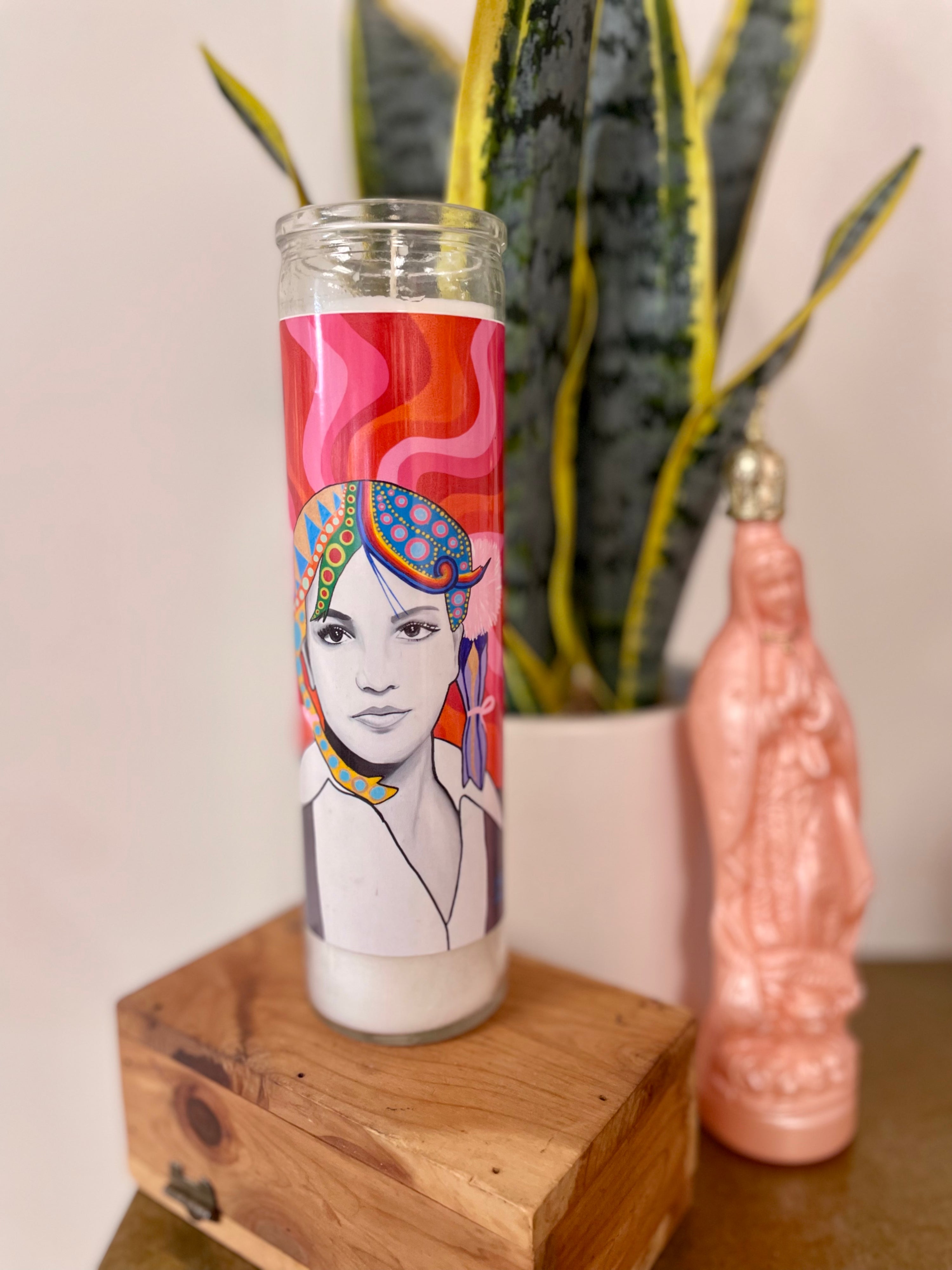 Chelsea Merrill Britney Spears Devotional Prayer Saint Candle - Mose Mary and Me