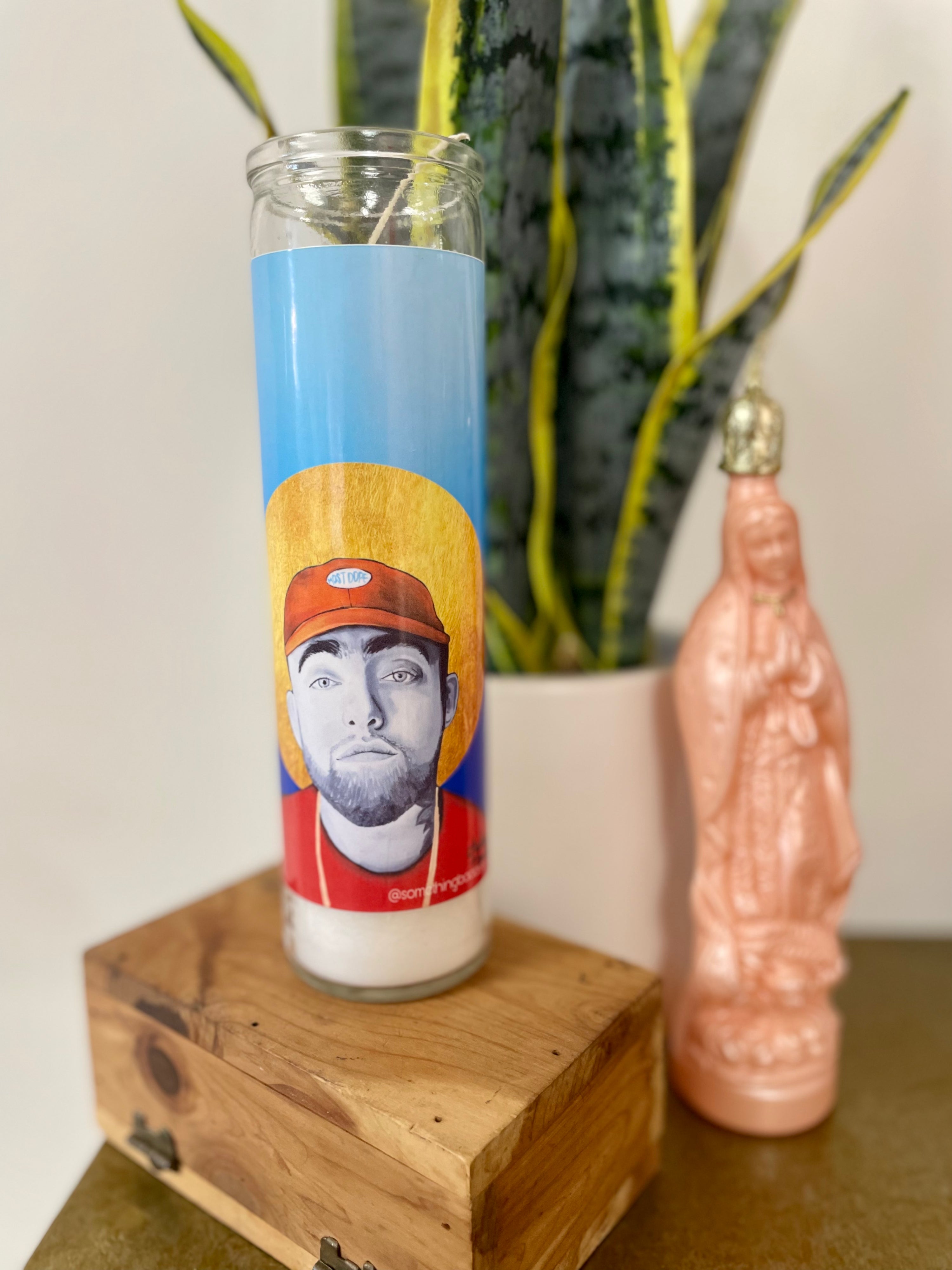Chelsea Merrill Mac Miller Devotional Prayer Saint Candle - Mose Mary and Me