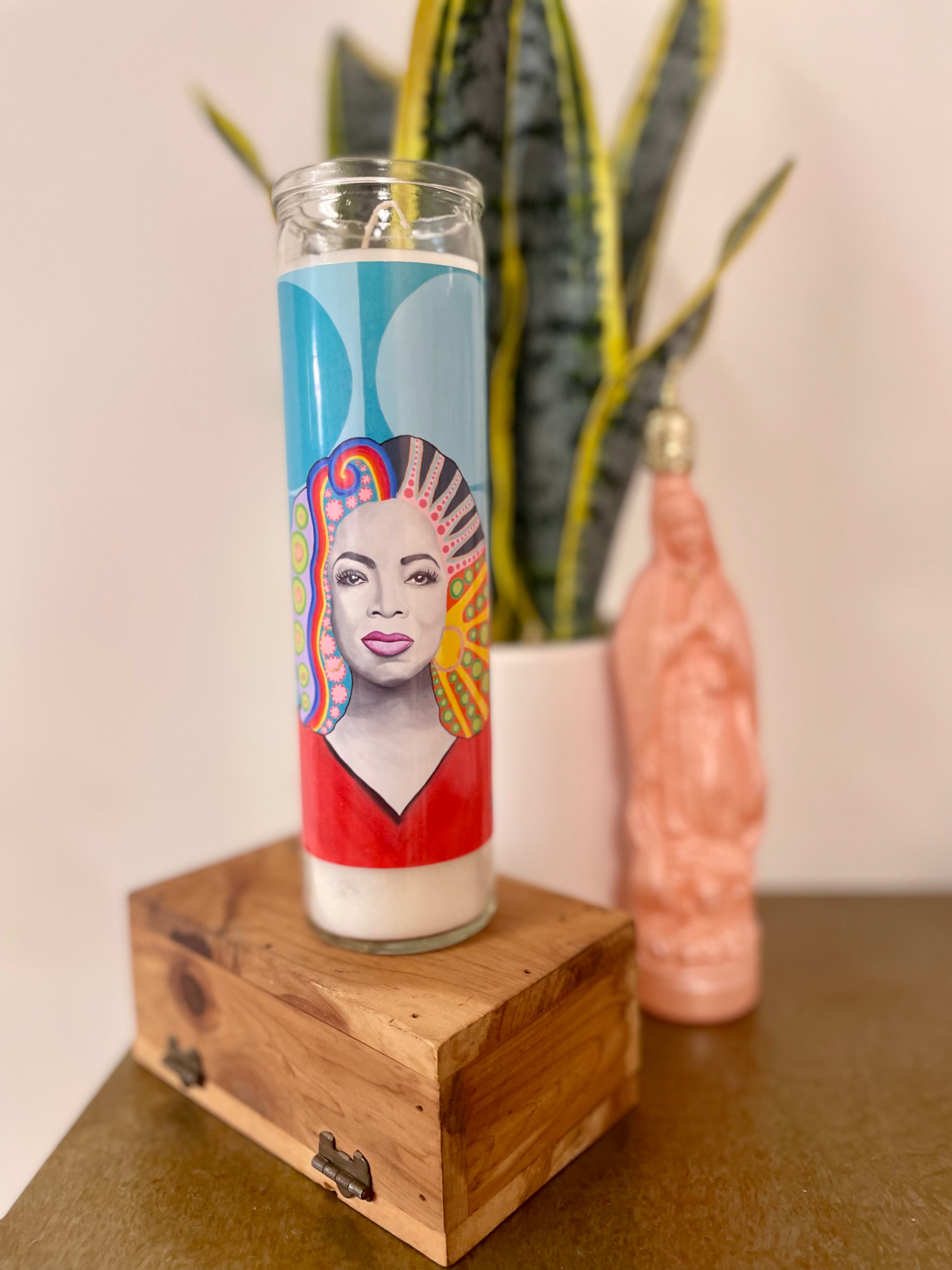 Chelsea Merrill Oprah Devotional Prayer Saint Candle - The Luminary and Co.