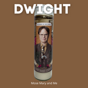 The Luminary Dwight Schrute Altar Candle - Mose Mary and Me