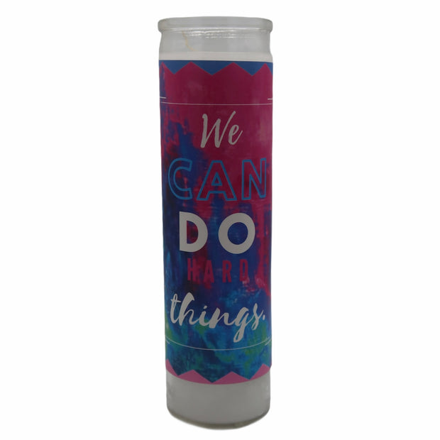 Glennon Doyle inspired “We Can Do Hard Things” Devotional Prayer Saint Candle - Mose Mary and Me