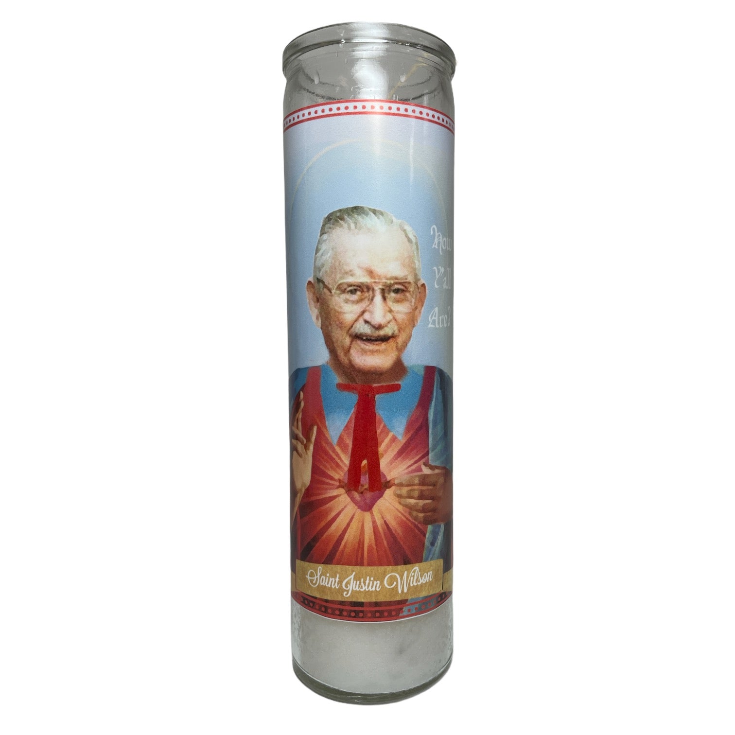 Justin Wilson Devotional Prayer Saint Candle - Mose Mary and Me