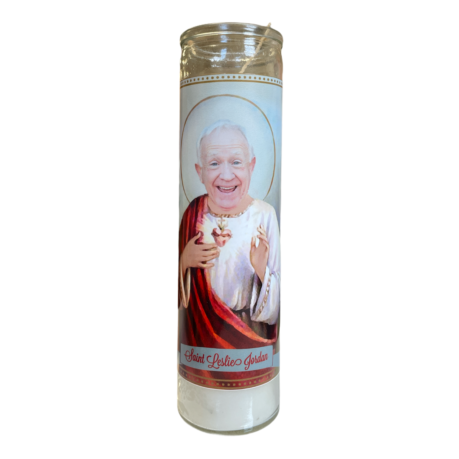 Leslie Jordan Devotional Prayer Saint Candle - Mose Mary and Me