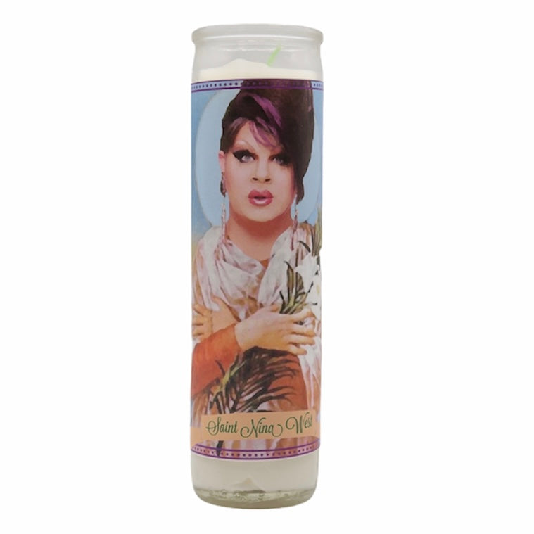 Nina West Devotional Prayer Saint Candle - Mose Mary and Me