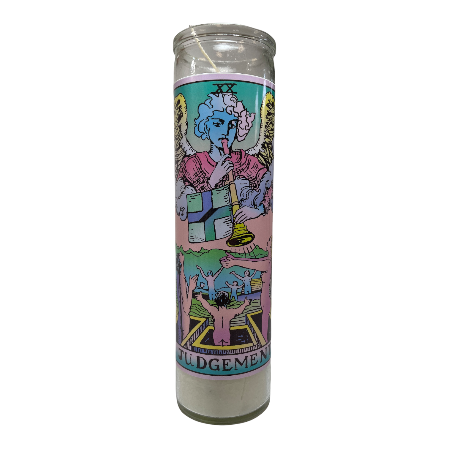 Neon Tarot Collection Devotional Prayer Saint Candle - Mose Mary and Me