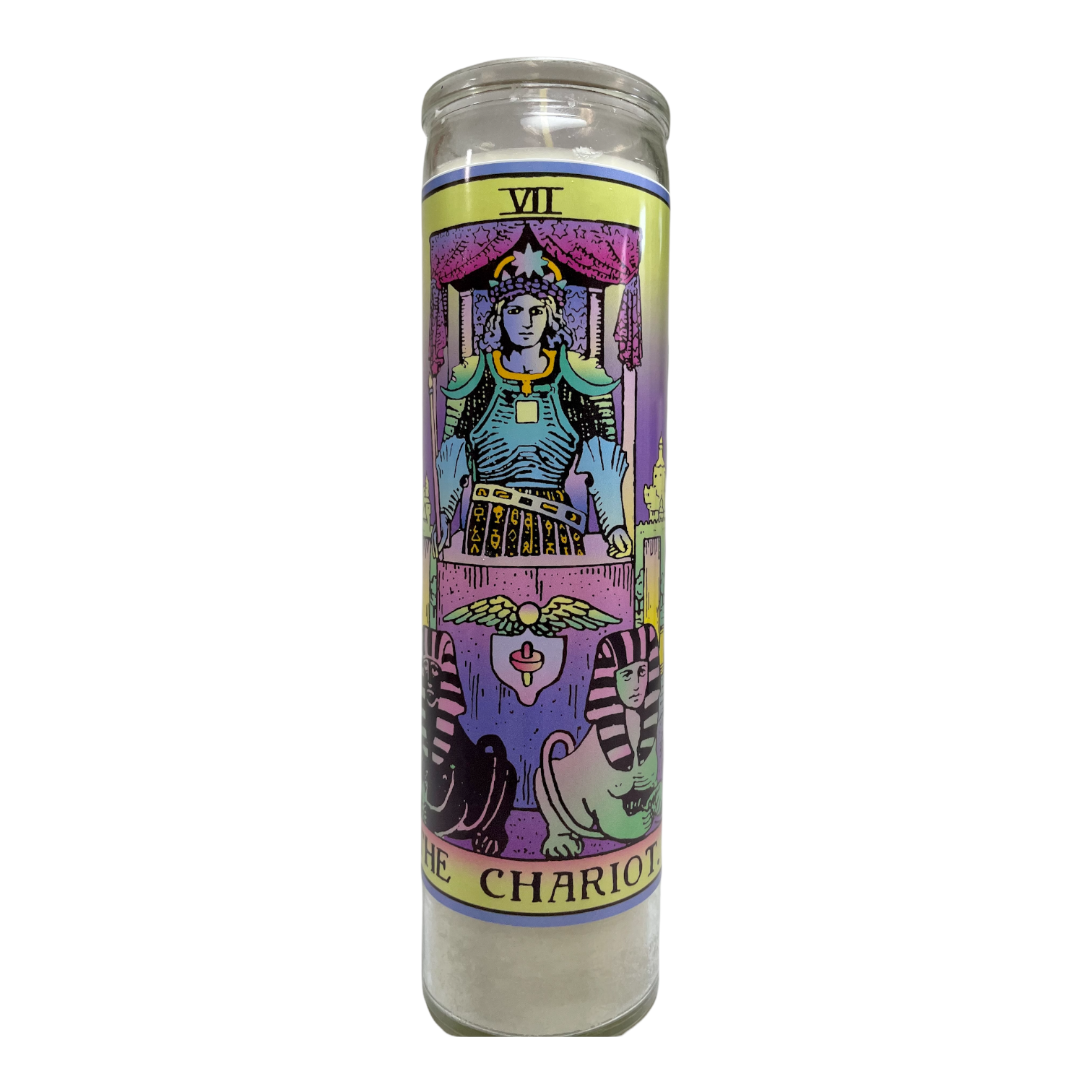 Neon Tarot Collection Devotional Prayer Saint Candle - Mose Mary and Me