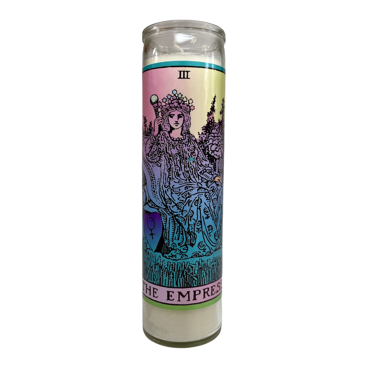 Neon Tarot Collection Devotional Prayer Saint Candle - Mose Mary and Me