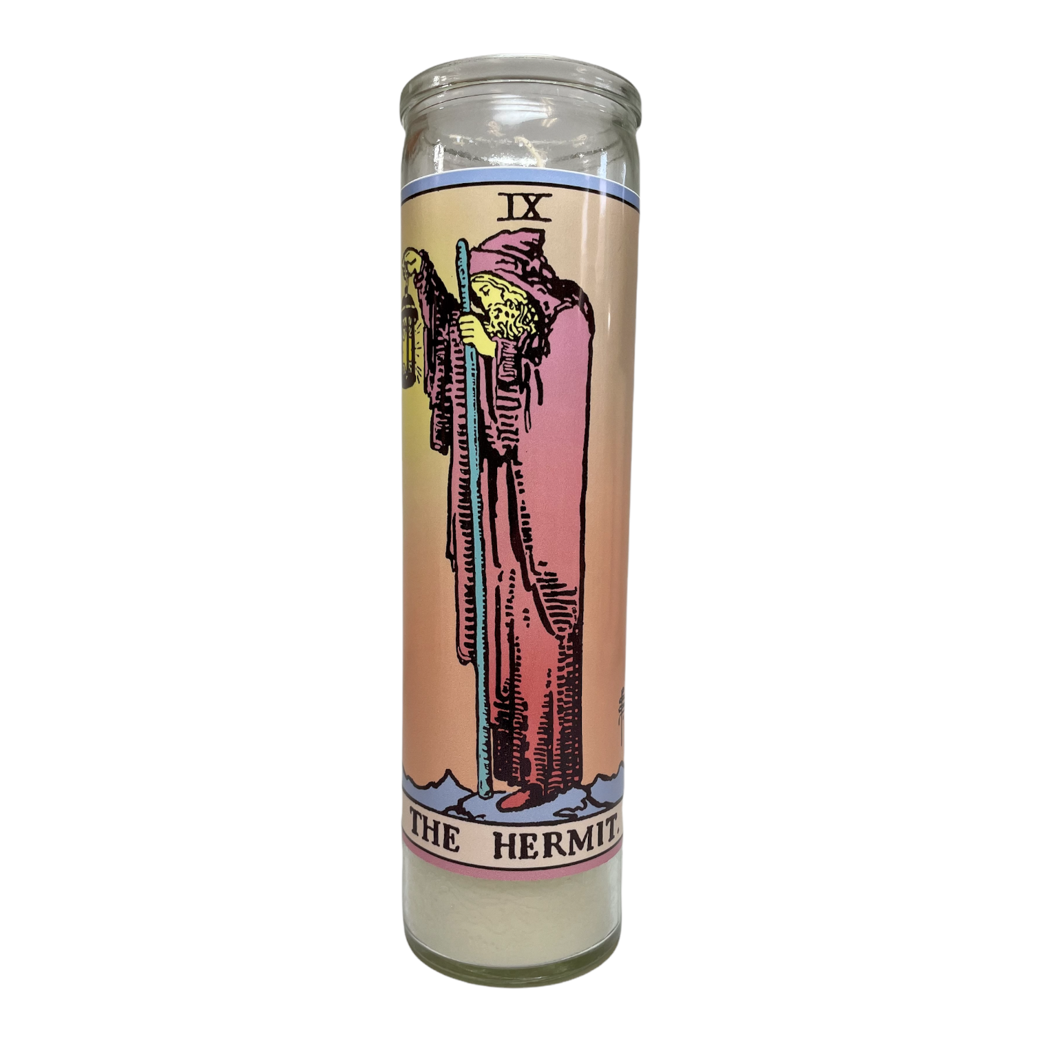 Neon Tarot Collection Devotional Prayer Saint Candle - Mose Mary and Me