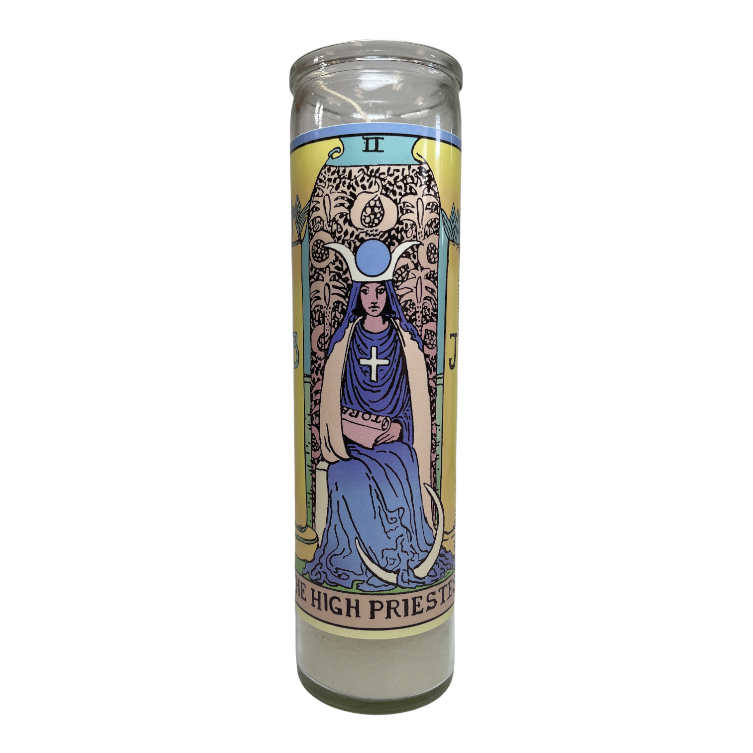 Neon Tarot Collection Devotional Prayer Saint Candle - Mose Mary and Me