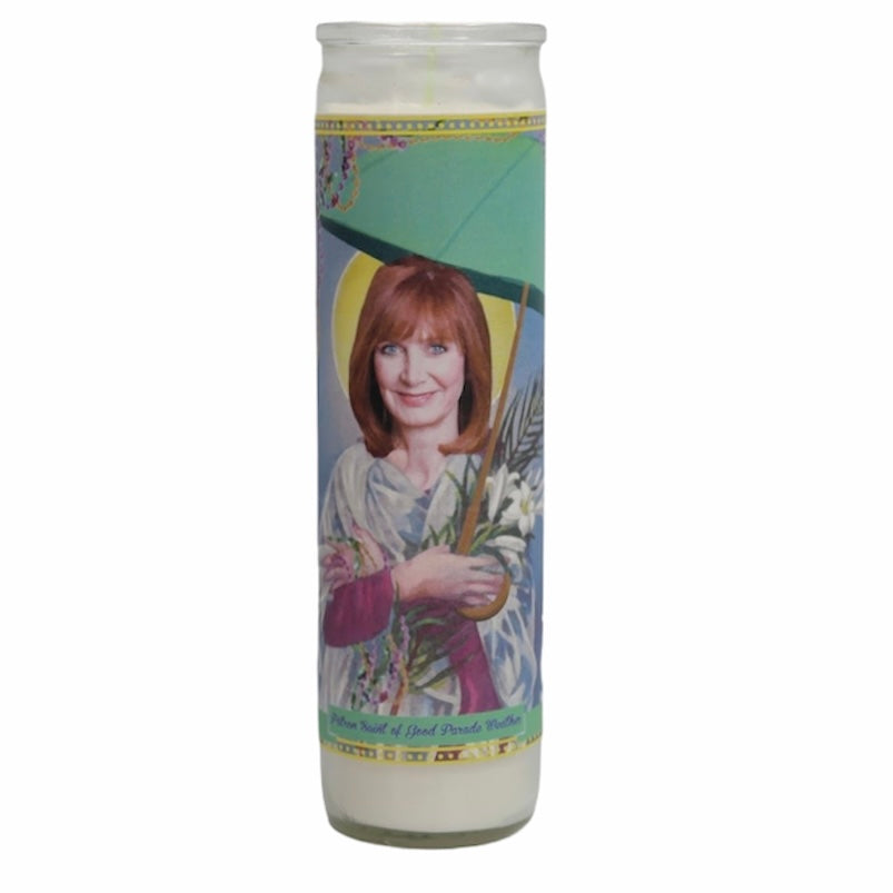 Margaret Orr-Patron Saint of Good Parade Weather Devotional Prayer Saint Candle - Mose Mary and Me