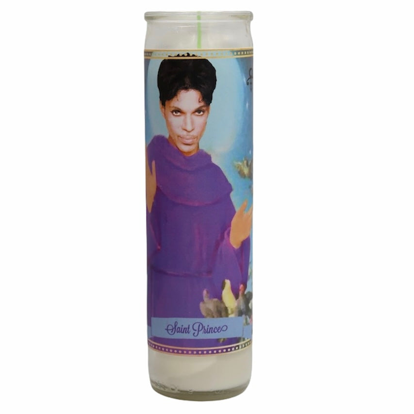 Prince Devotional Prayer Saint Candle - Mose Mary and Me