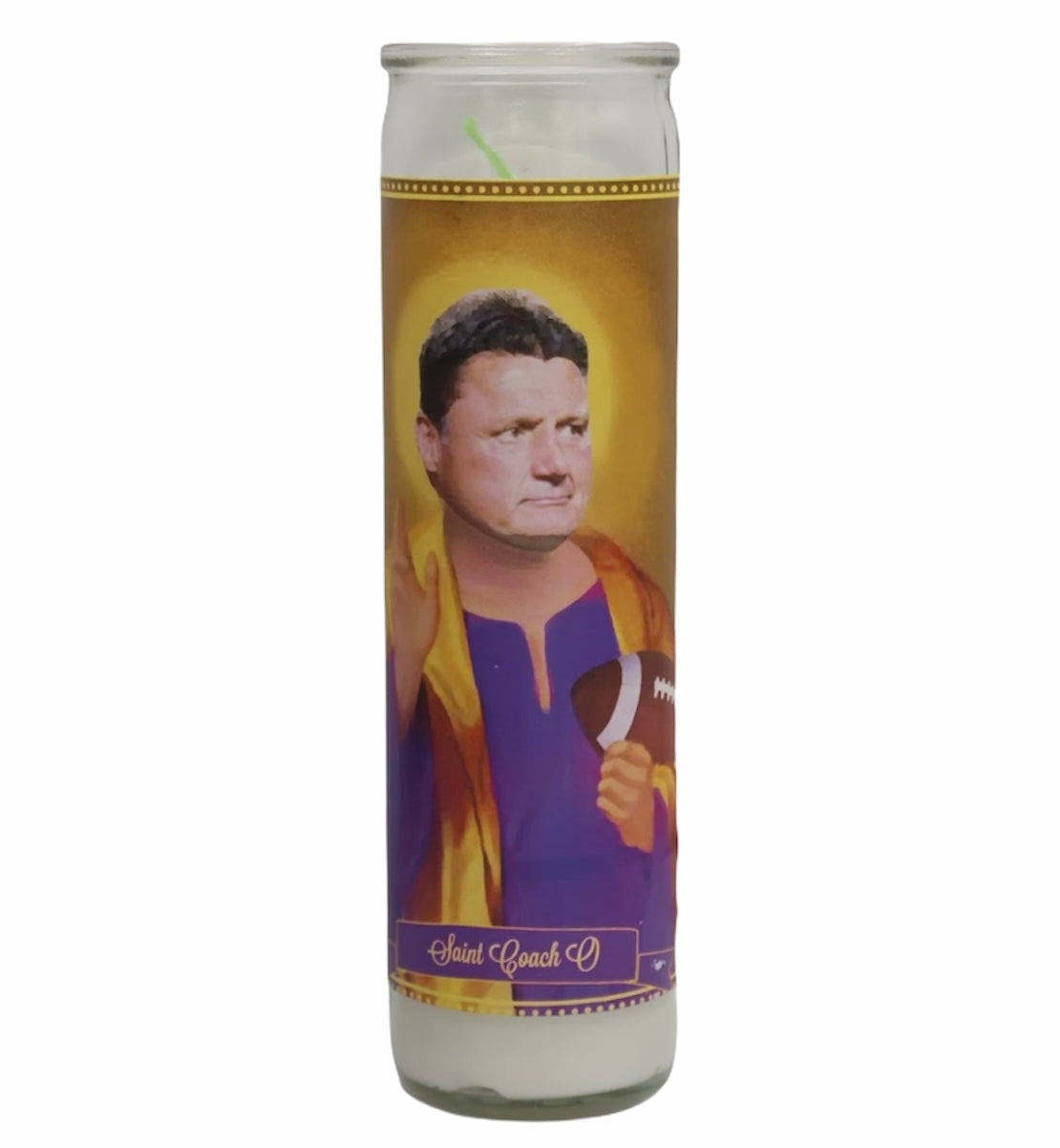 Coach O Devotional Prayer Saint Candle - Mose Mary and Me