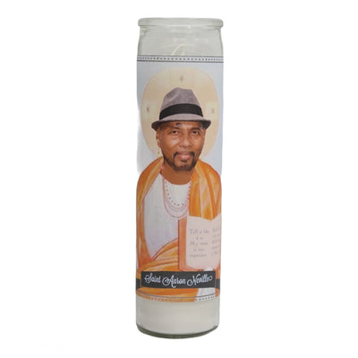 Aaron Neville Devotional Prayer Saint Candle - Mose Mary and Me