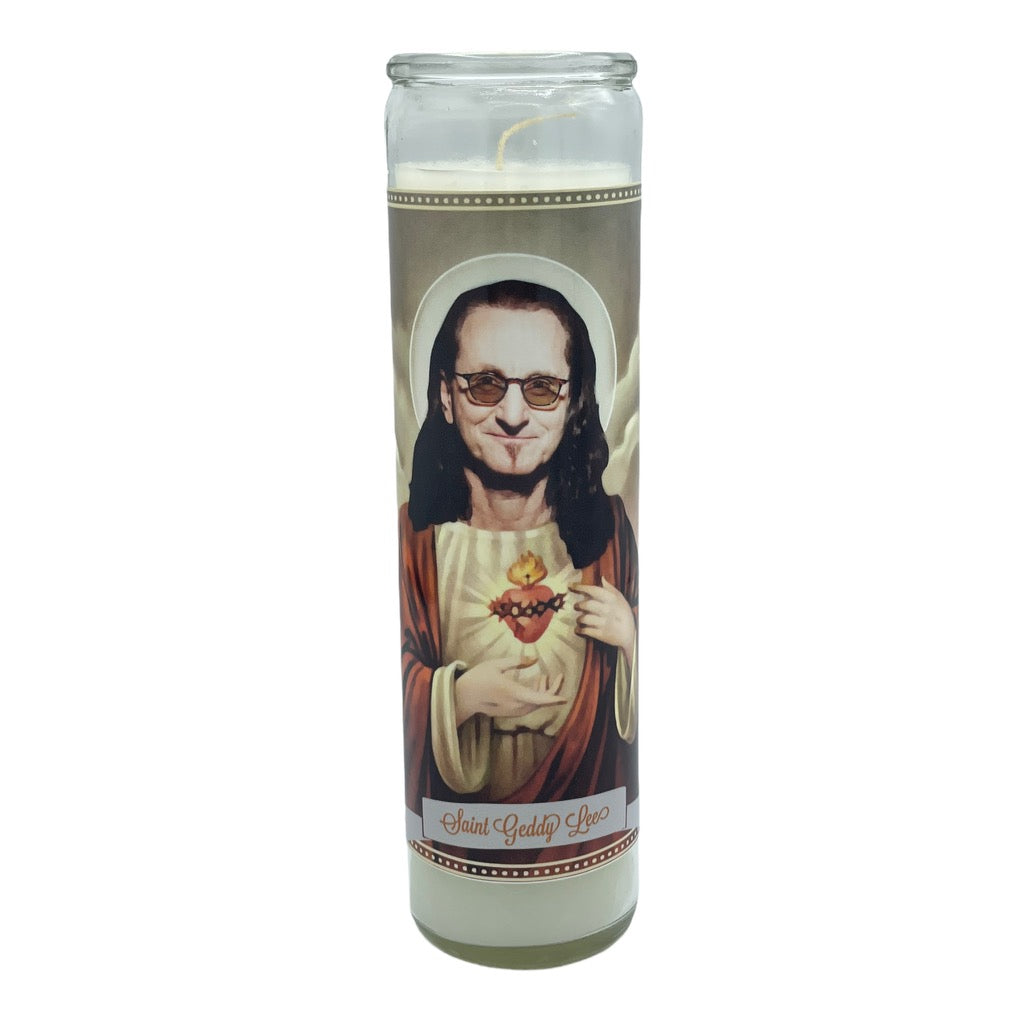 Geddy Lee Devotional Prayer Saint Candle - Mose Mary and Me