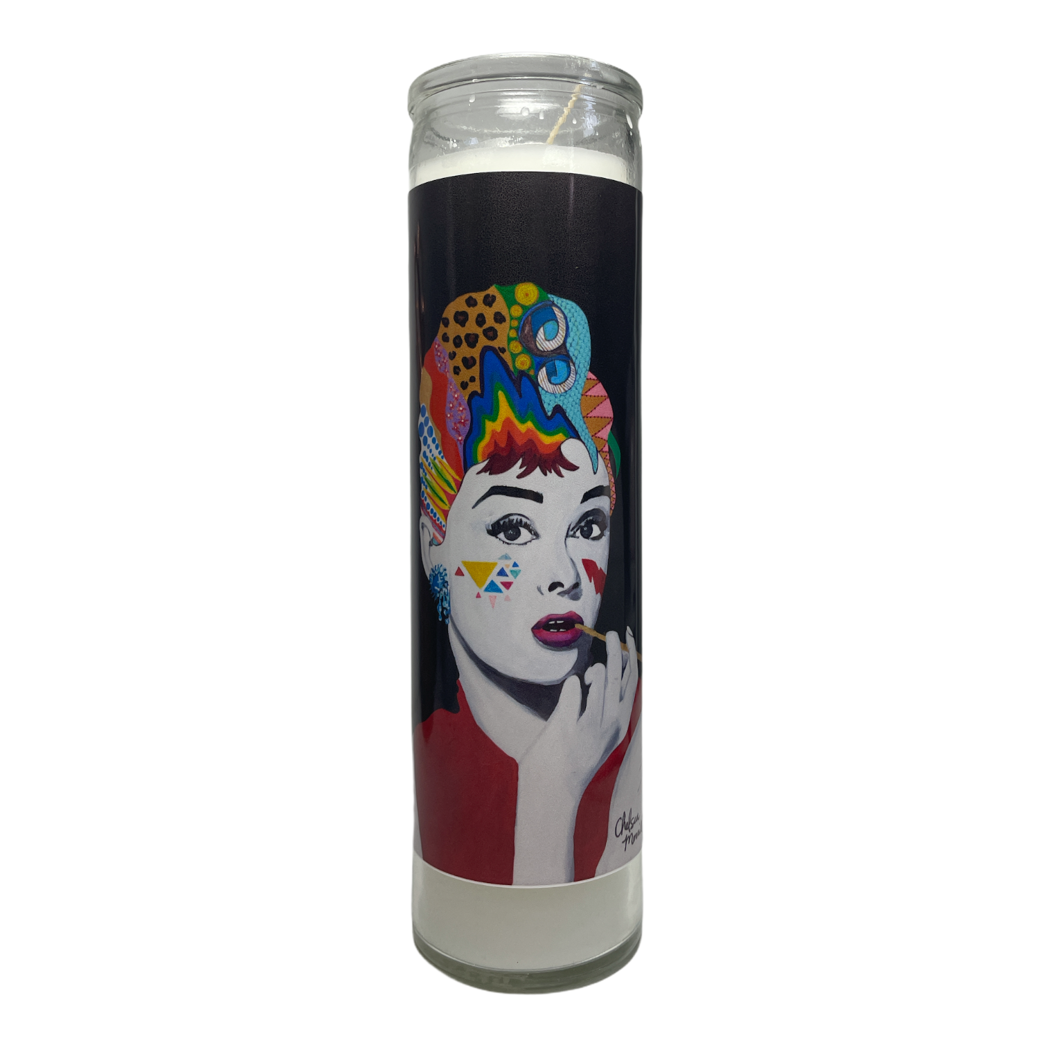 CM Audrey Hepburn Devotional Prayer Saint Candle - Mose Mary and Me