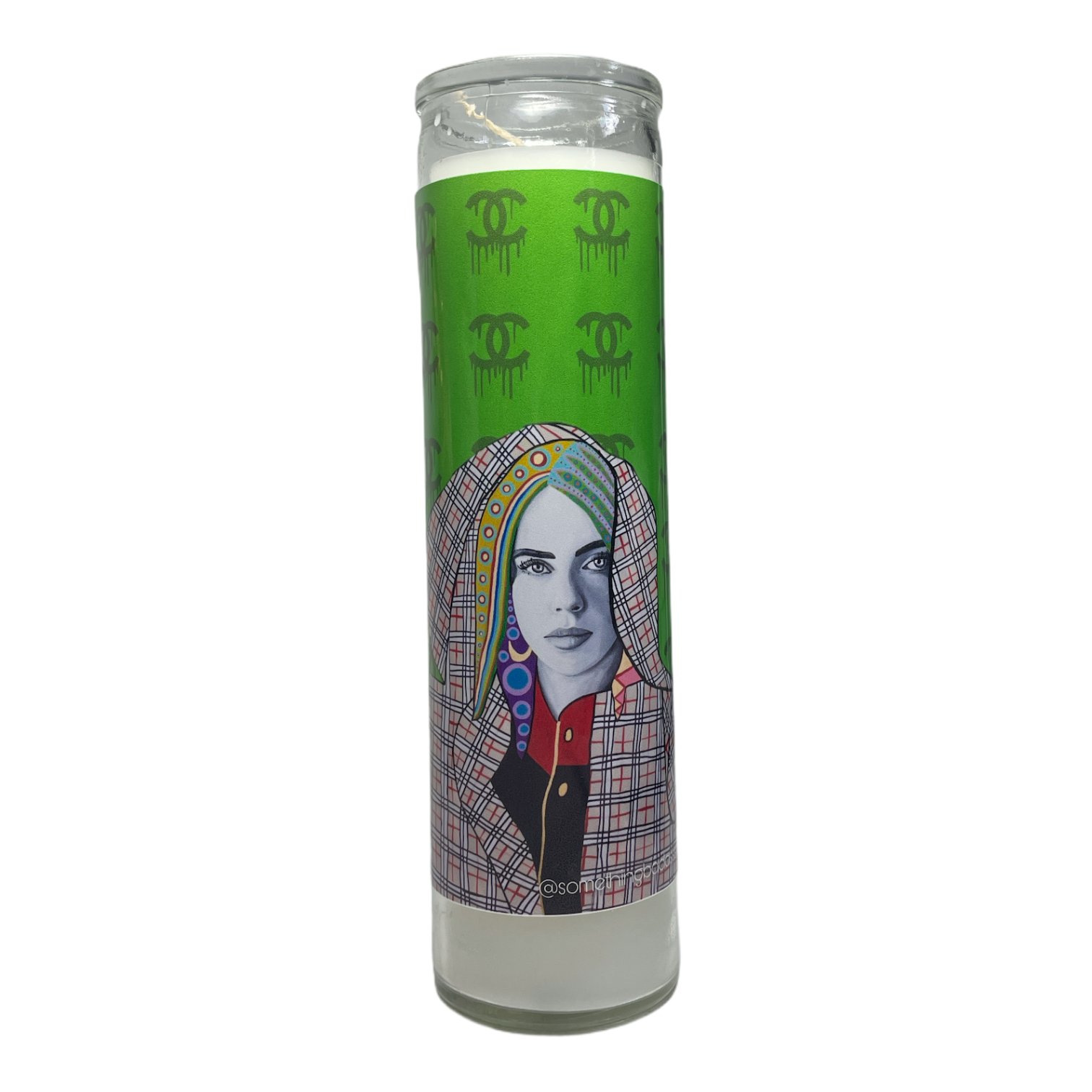 CM Billie Eilish Devotional Prayer Saint Candle - Mose Mary and Me