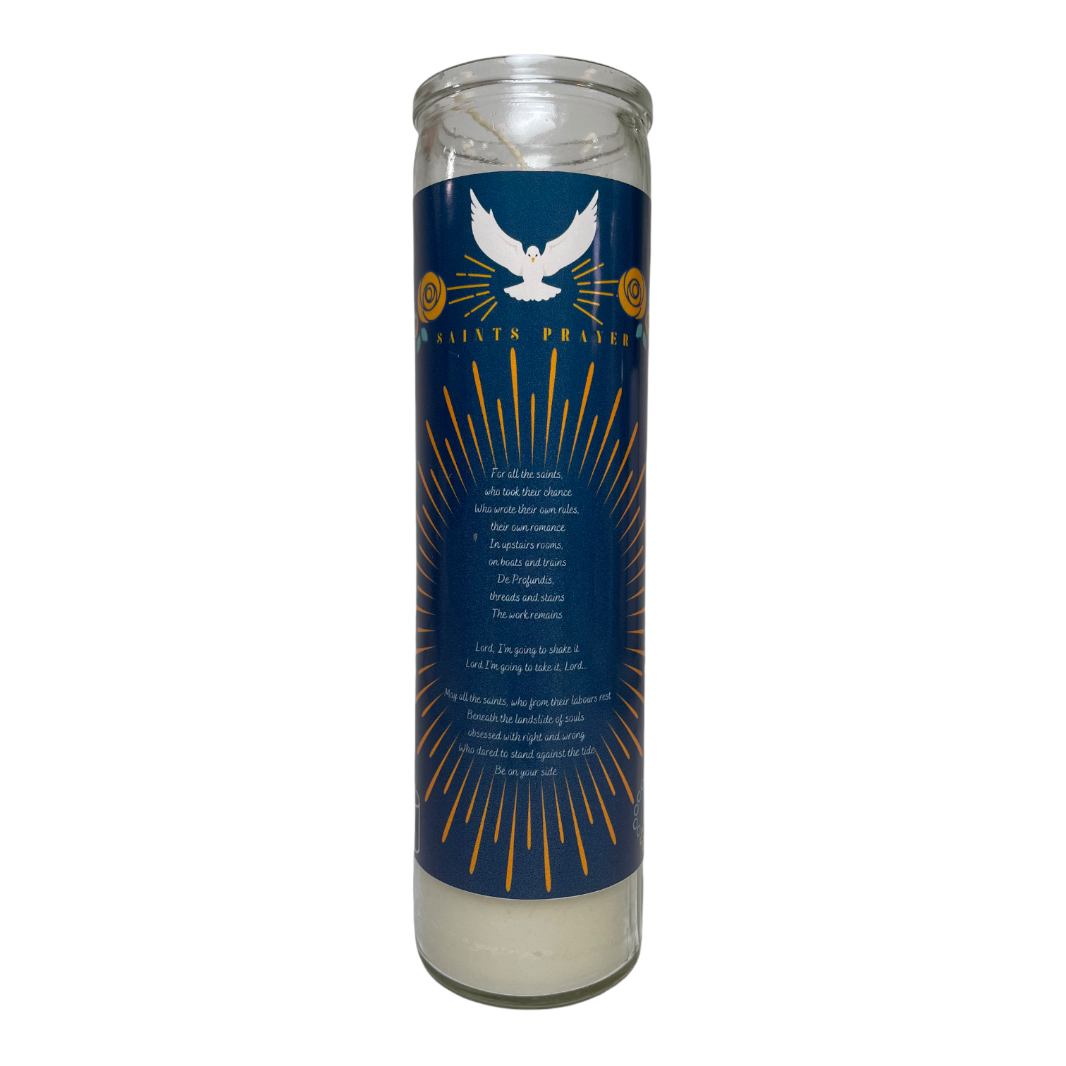 Saint Pat Fish Devotional Prayer Saint Candle - Mose Mary and Me