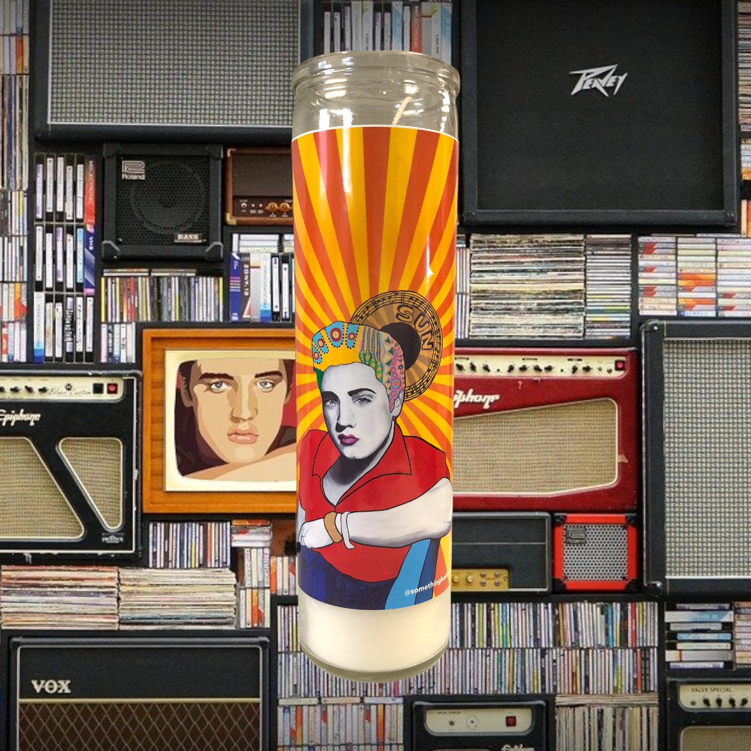 Chelsea Merrill Elvis Devotional Prayer Saint Candle - The Luminary and Co.