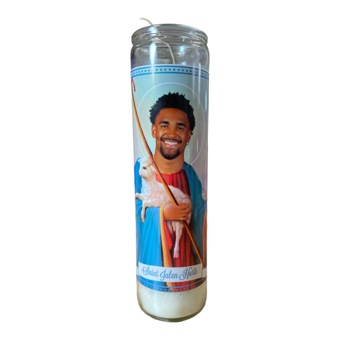 Jalen Hurts Devotional Prayer Saint Candle