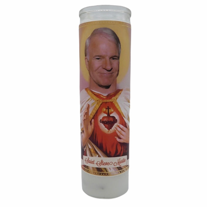 Steve Martin Devotional Prayer Saint Candle - Mose Mary and Me