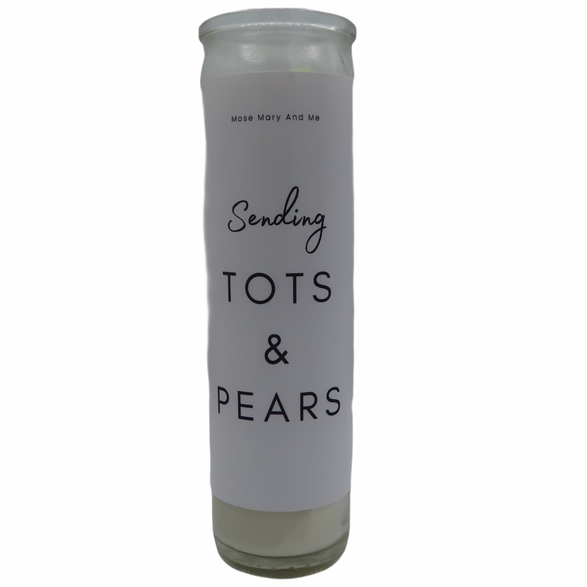 Sending Tots and Pears (Thoughts and Prayers) Devotional Prayer Saint Candle - Mose Mary and Me