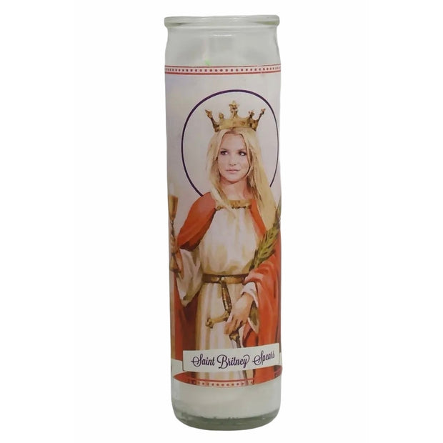 Britney Spears Devotional Prayer Saint Candle - Mose Mary and Me