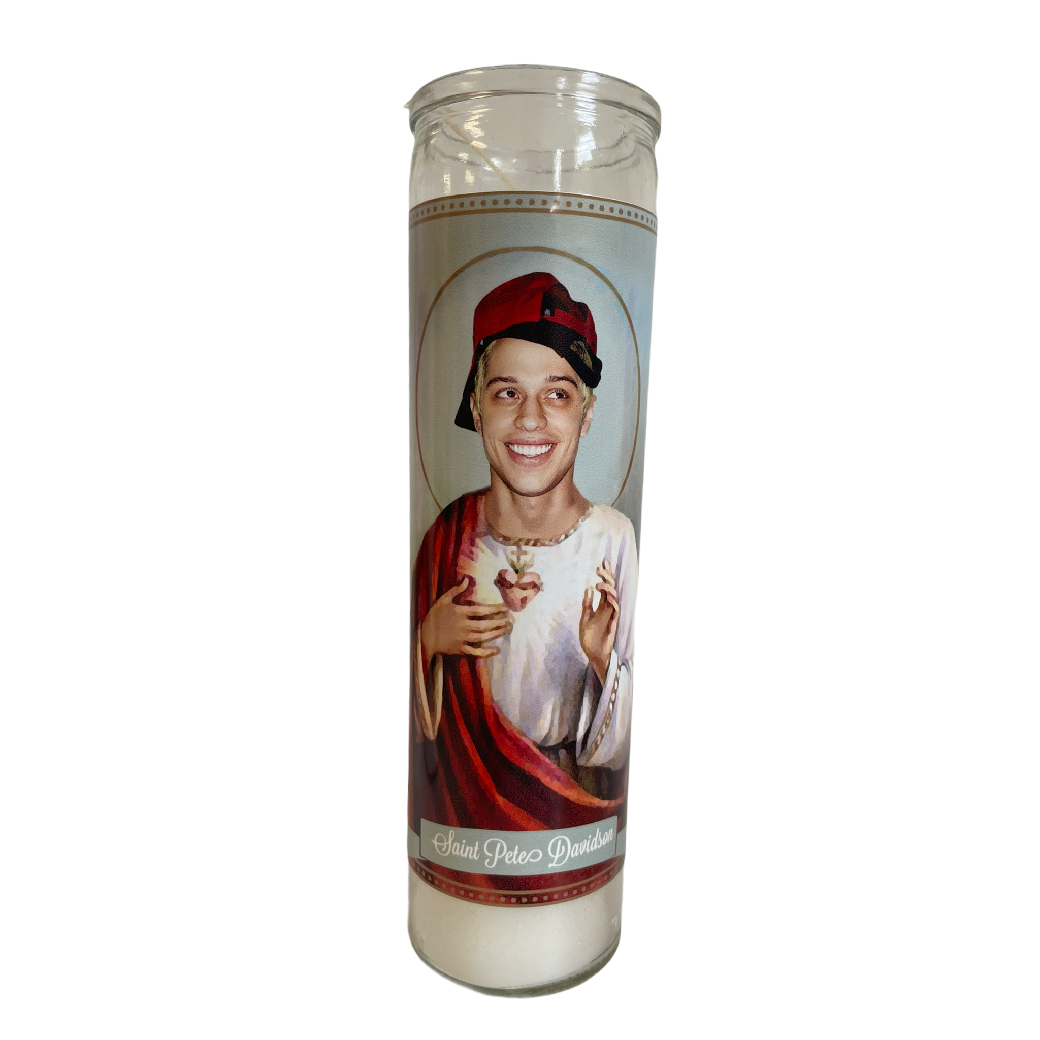 Pete Davidson Devotional Prayer Saint Candle - Mose Mary and Me