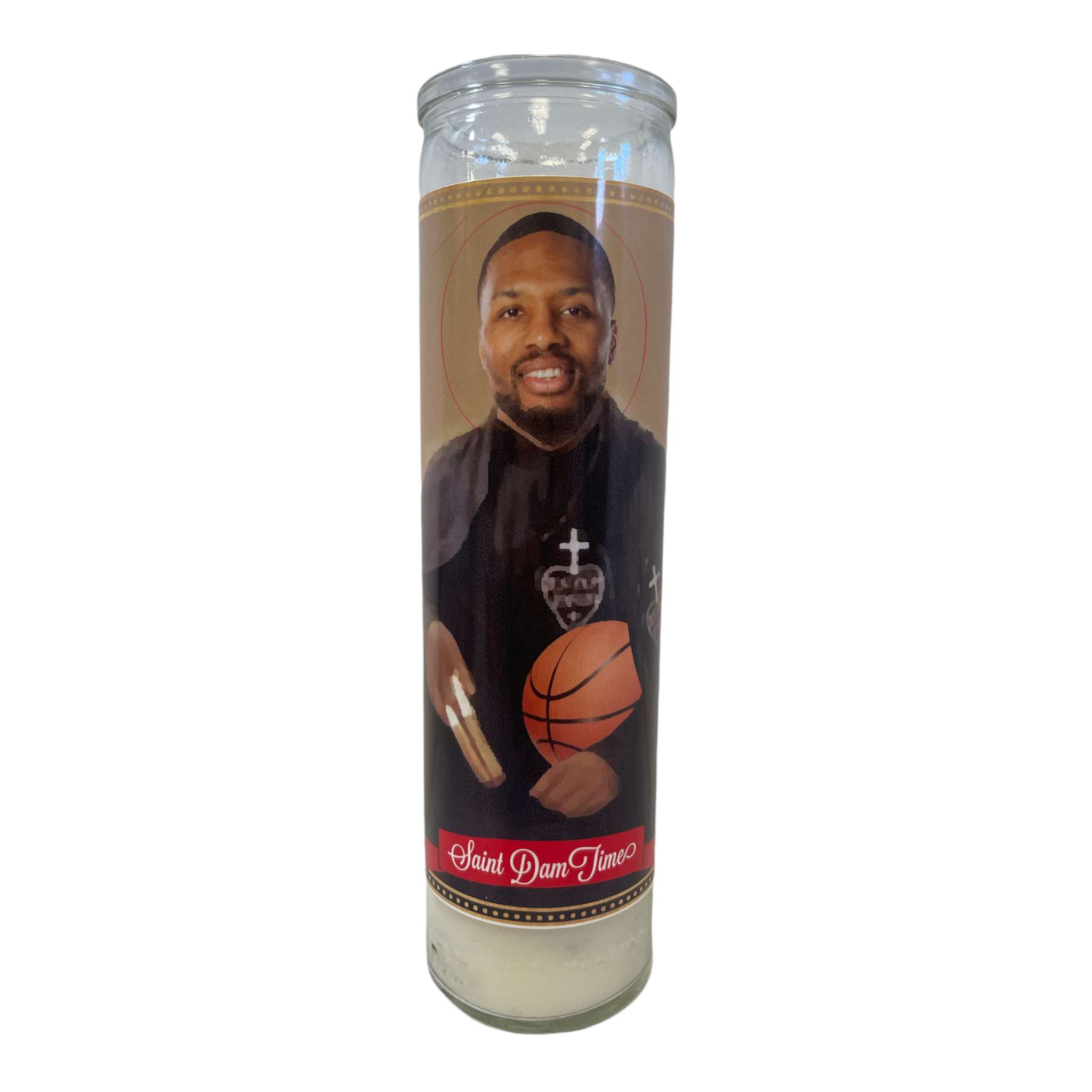 Damien Lillard Devotional Prayer Saint Candle - Mose Mary and Me