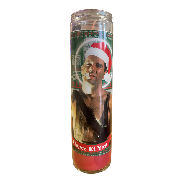 Die Hard Christmas Bruce Willis Devotional Prayer Saint Candle