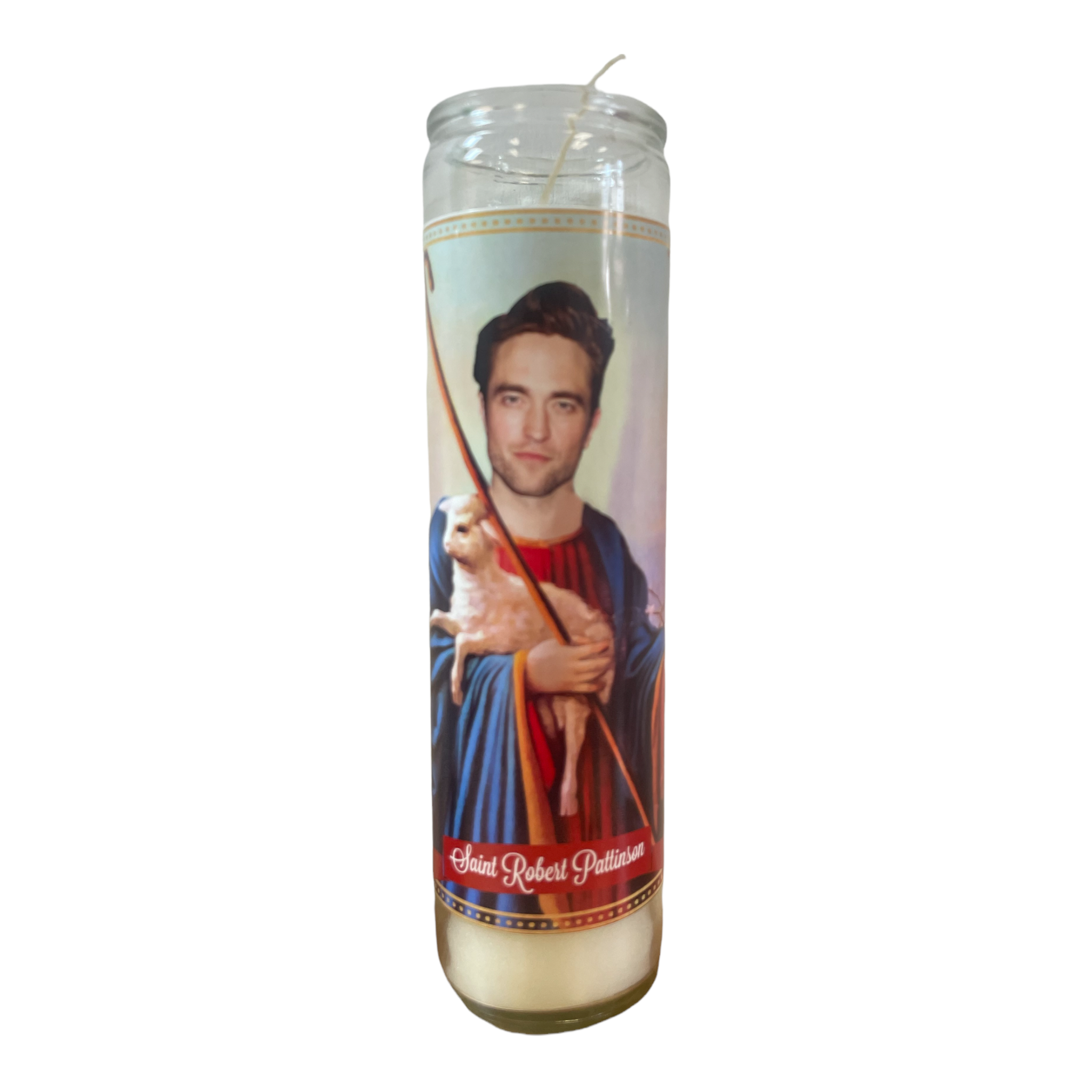 Robert Pattinson Devotional Prayer Saint Candle - The Luminary and Co.