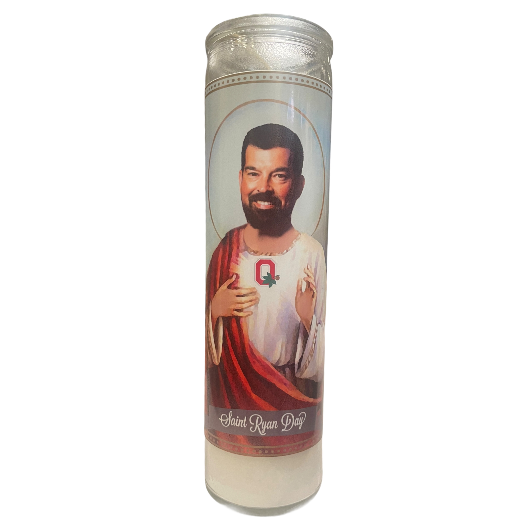 Choice of Big 10 Coach Devotional Prayer Saint Candle Candle: Michigan State, Iowa, Ohio State, Michigan (Big Ten) - Mose Mary and Me