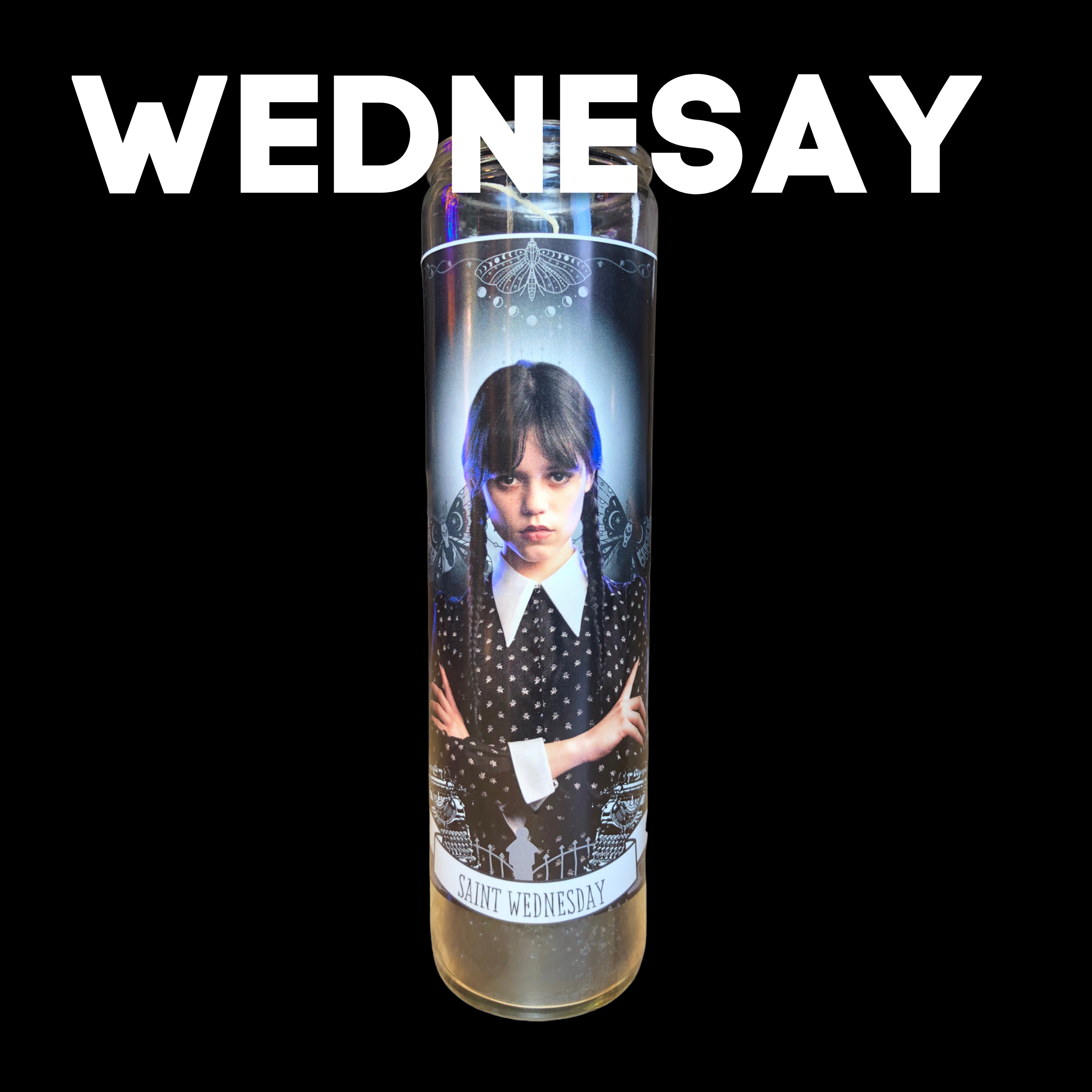 The Luminary Wednesday Addams Devotional Prayer Saint Candle