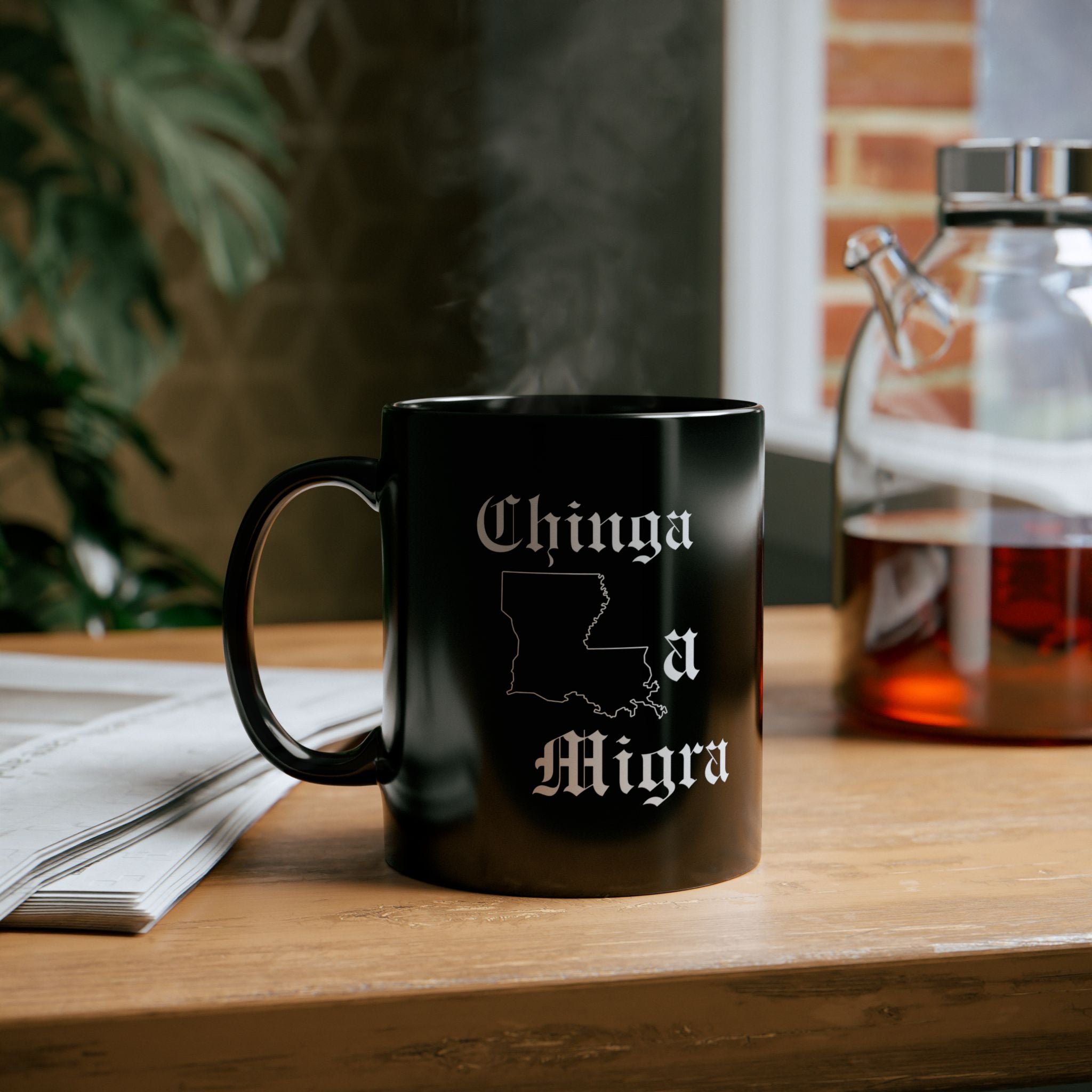 Chinga La Migra Black Mug (11oz, 15oz)