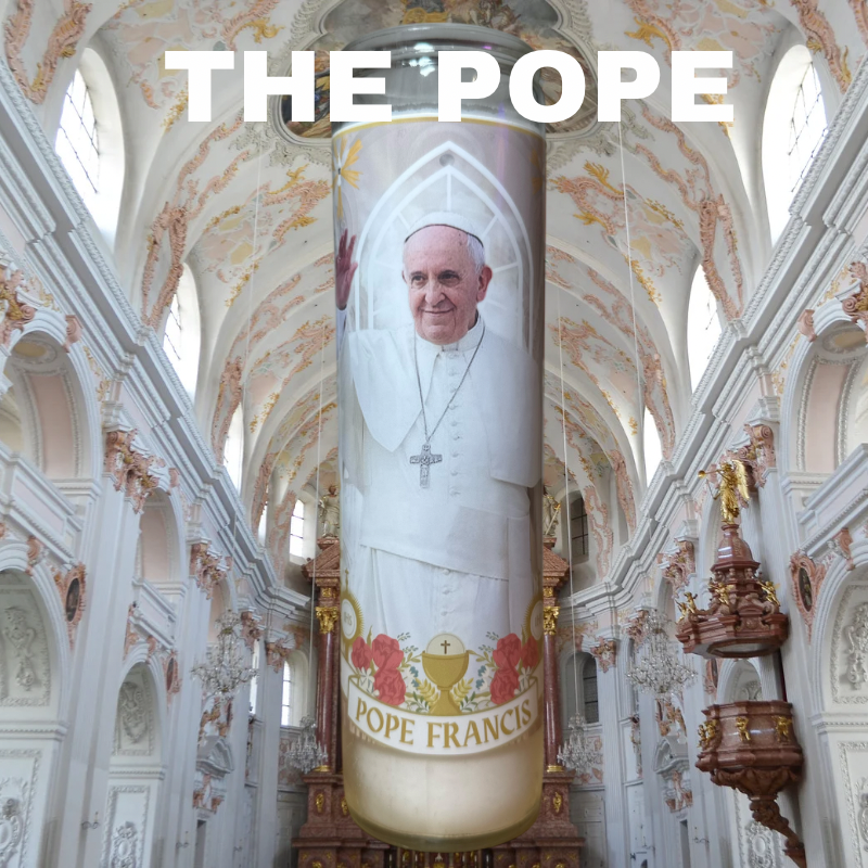 The Luminary Pope Francis Prayer Saint Candle