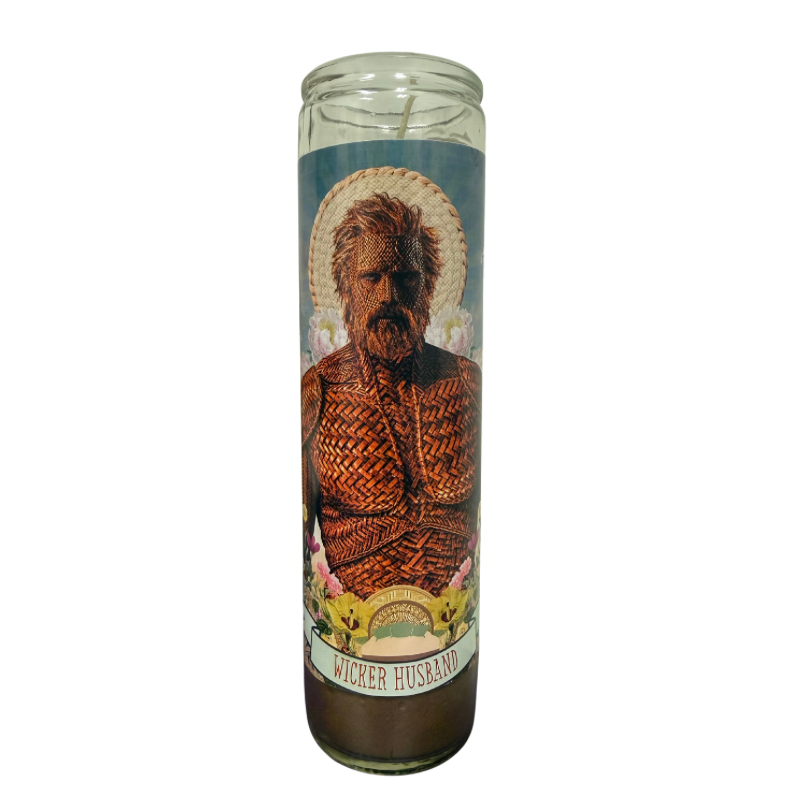 Luminary Wicker Husband Altar Prayer Candle