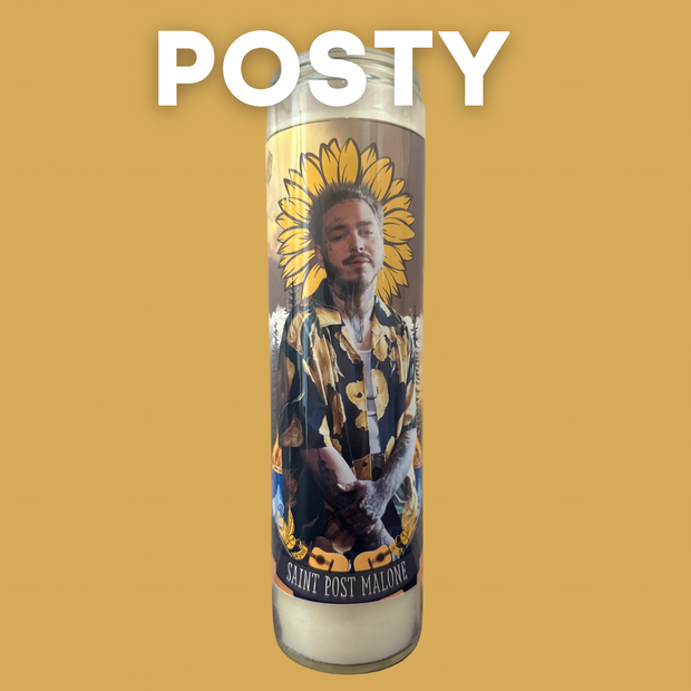 The Luminary Post Malone Altar Candle