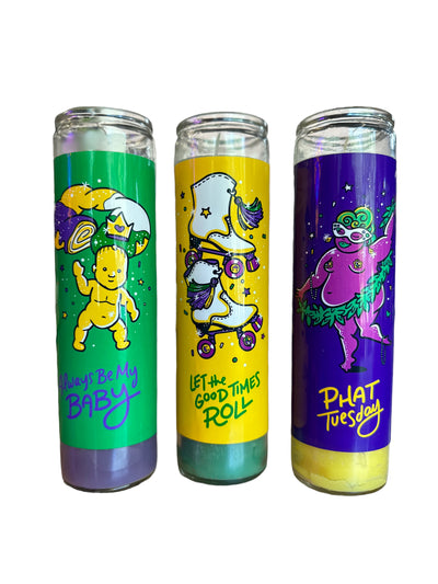 The Luminary and Co x Laura Sanders Mardi Gras Devotional Candles