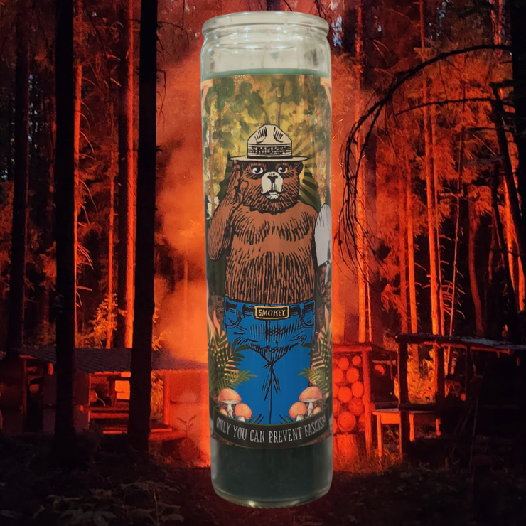 Only You Can Prevent Fascism Smokey The Bear Prayer Candle