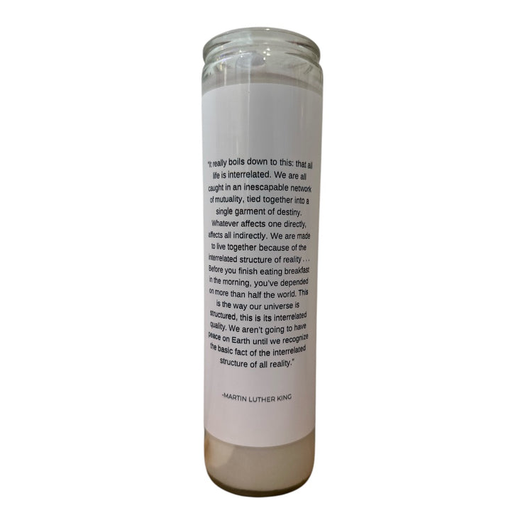 This is a Project 2025 Survival Prayer Saint Candle