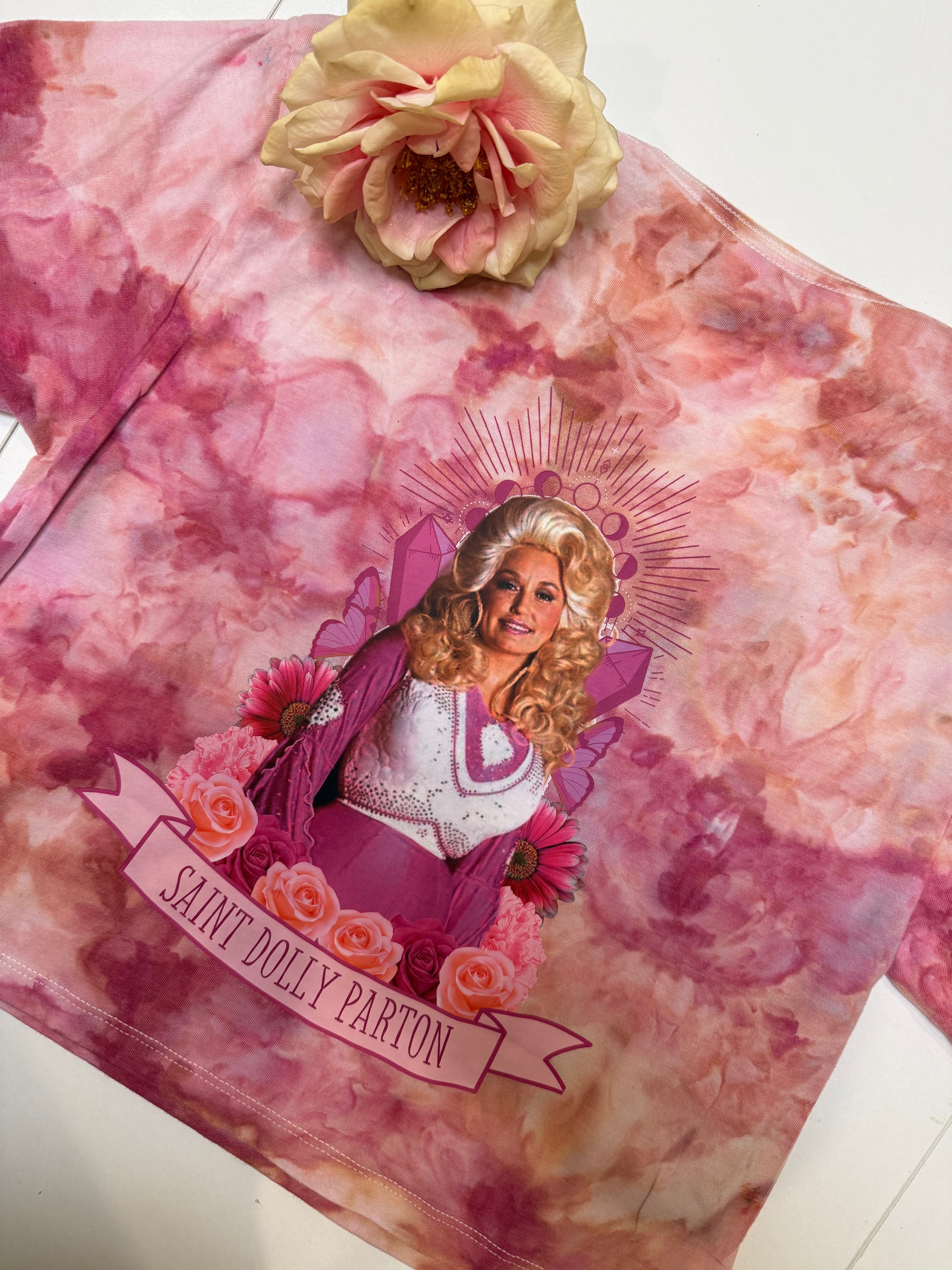 Dolly Parton Hand-Dyed Crop Top
